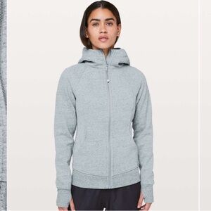 Lululemon Scuba Hoodie *Light Cotton Fleece Heathered Silver Lake Slub
Size 6